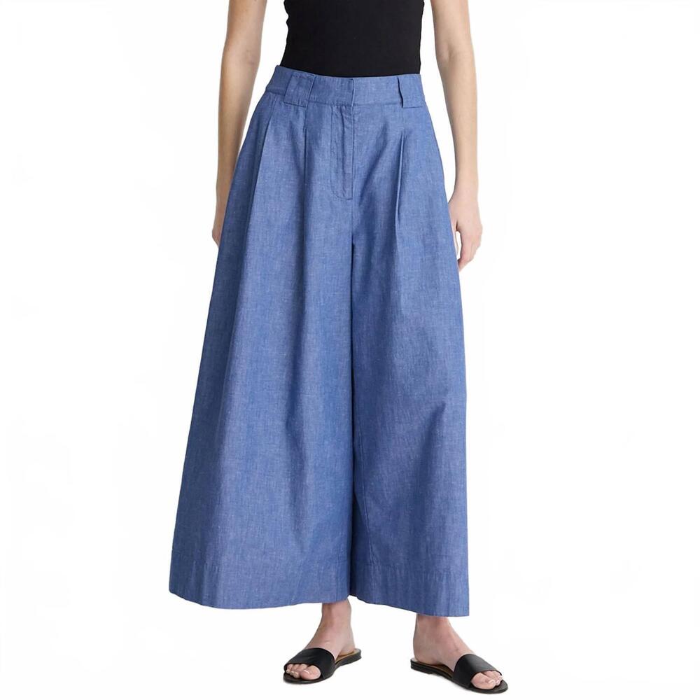 NEW APIECE APART midrise palazzo pants in chambray
